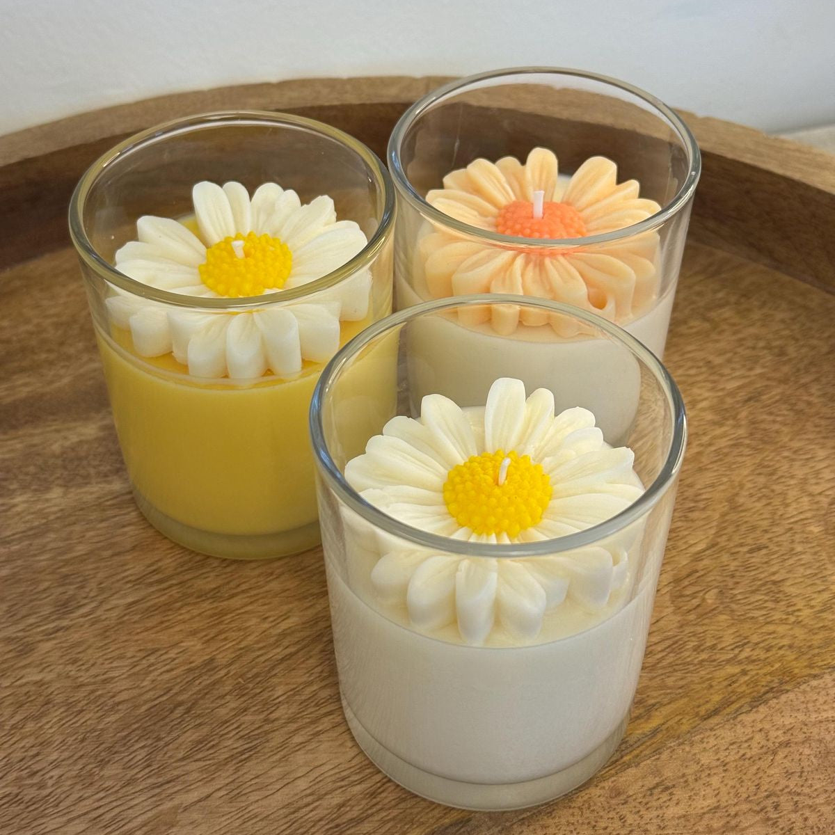 Daisy Flower Jar Candle