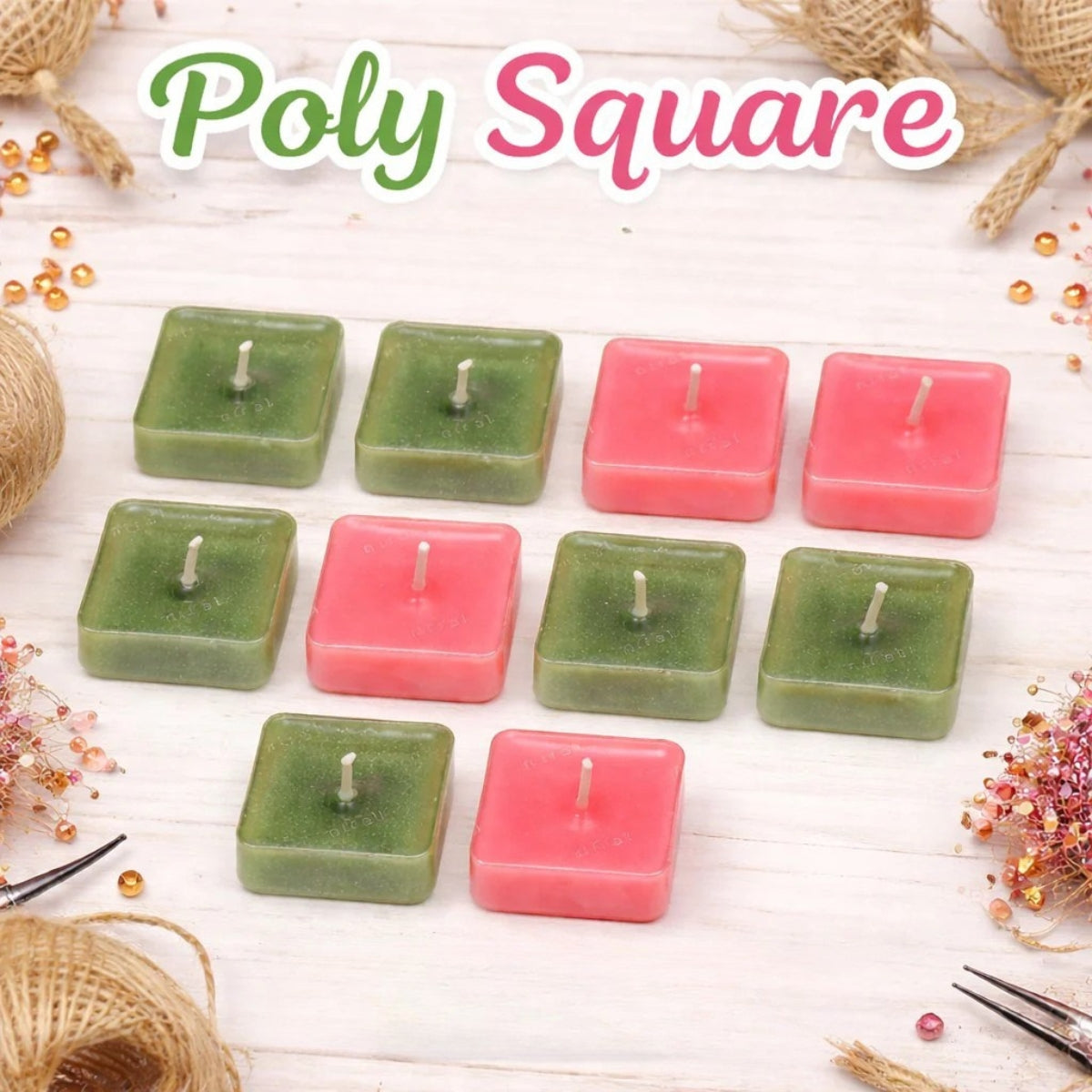 Square Shape Polycarbonate T Cups (Empty)