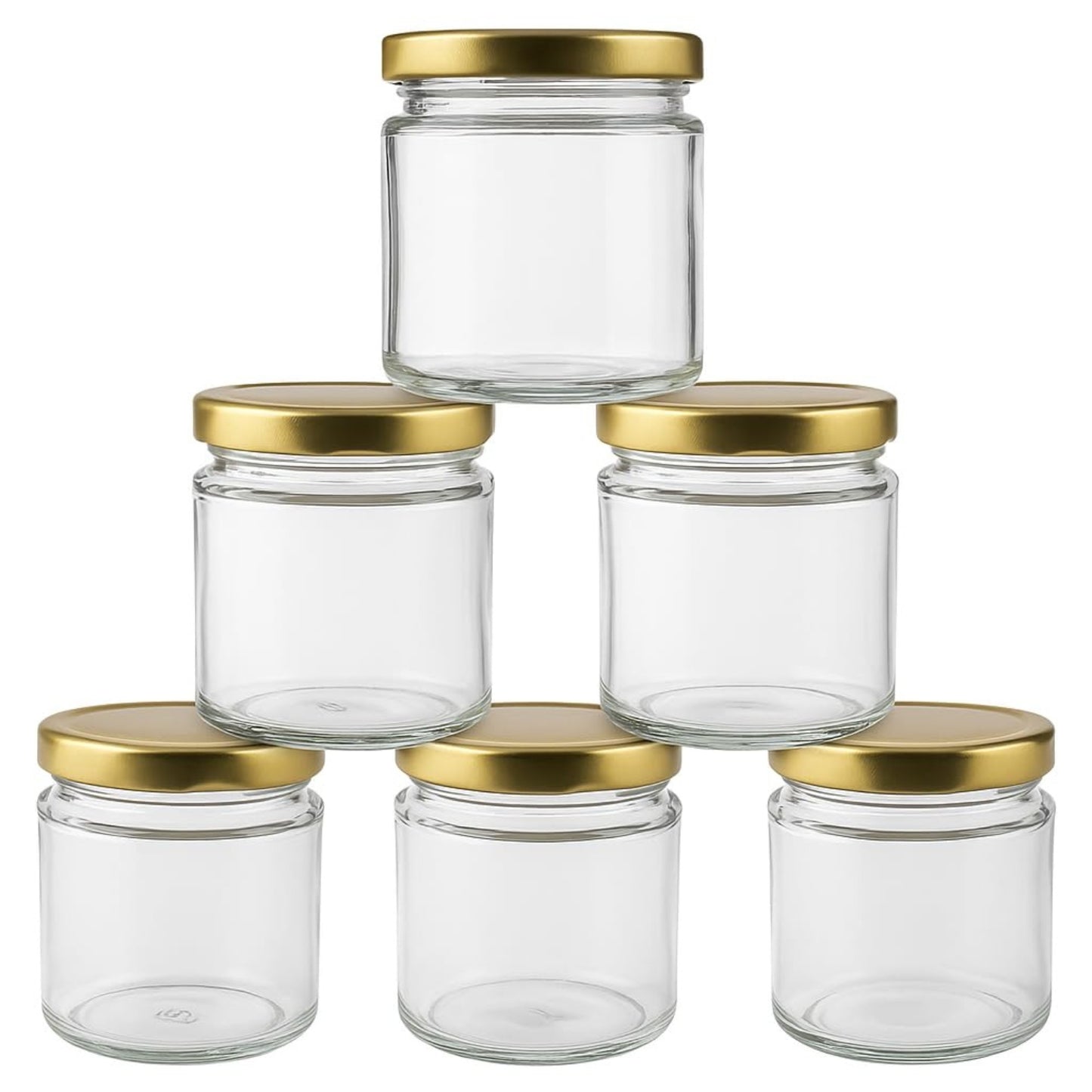 200ml Salsa Glass Jar with Golden Lid – Candle Jar for Candle Making