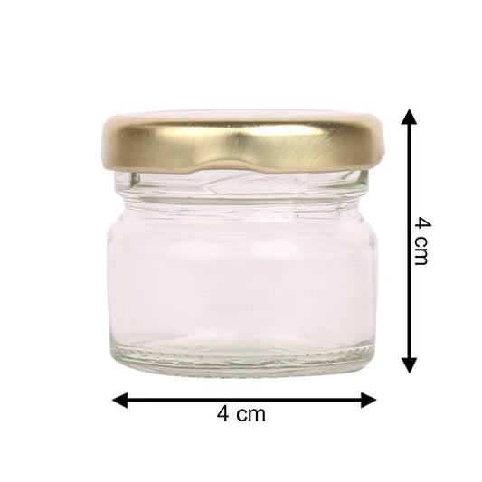 20ml Salsa Glass Jar with Golden Lid | Mini Candle Jar
