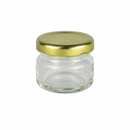 30ml Salsa Glass Jar with Golden Lid – Mini Candle Jar for Candle Making