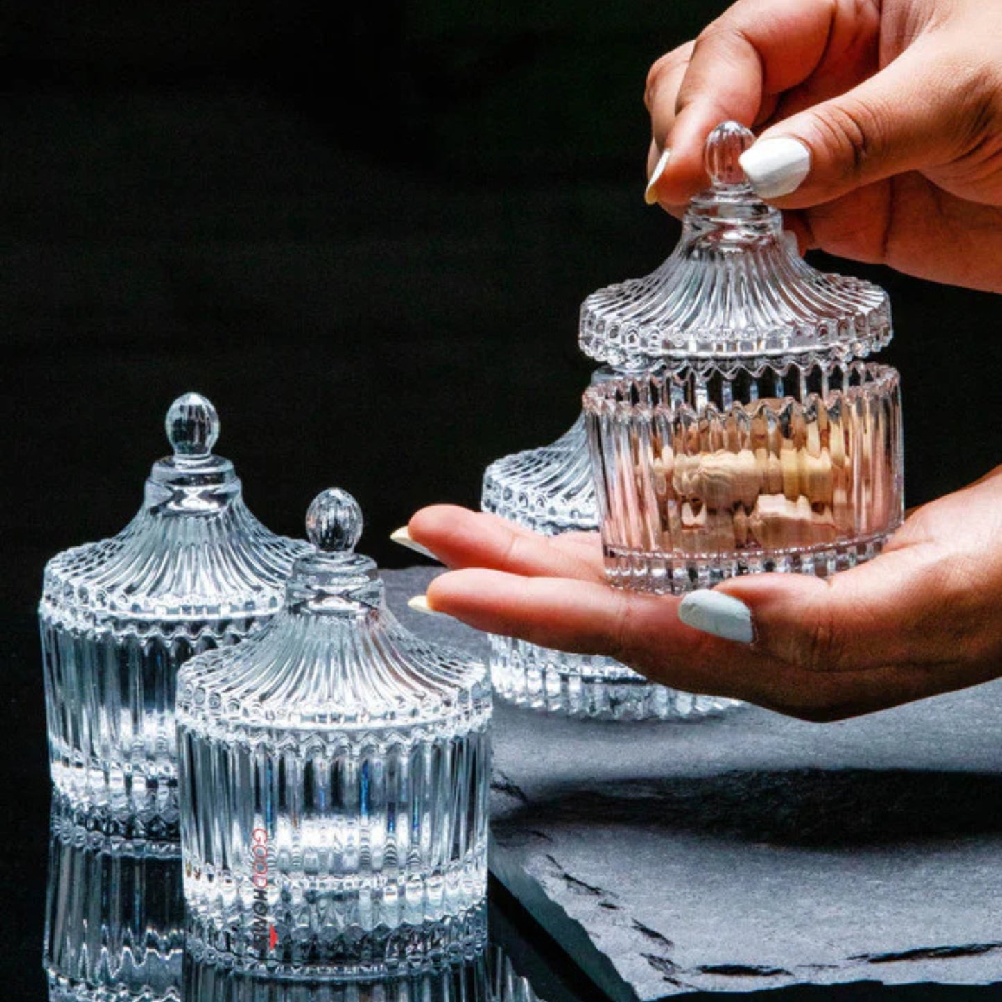 Mini Dome Crystal Candle Jar – Decorative Candle Jar