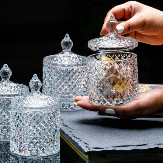 200 ML Luxury Crystal Candle Jar – Transparent (Imported Quality)