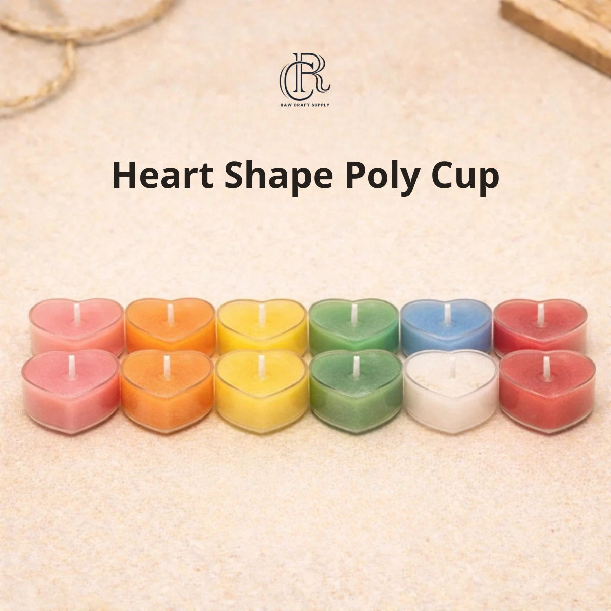 Heart Shape Polycarbonate T Cups (Empty)