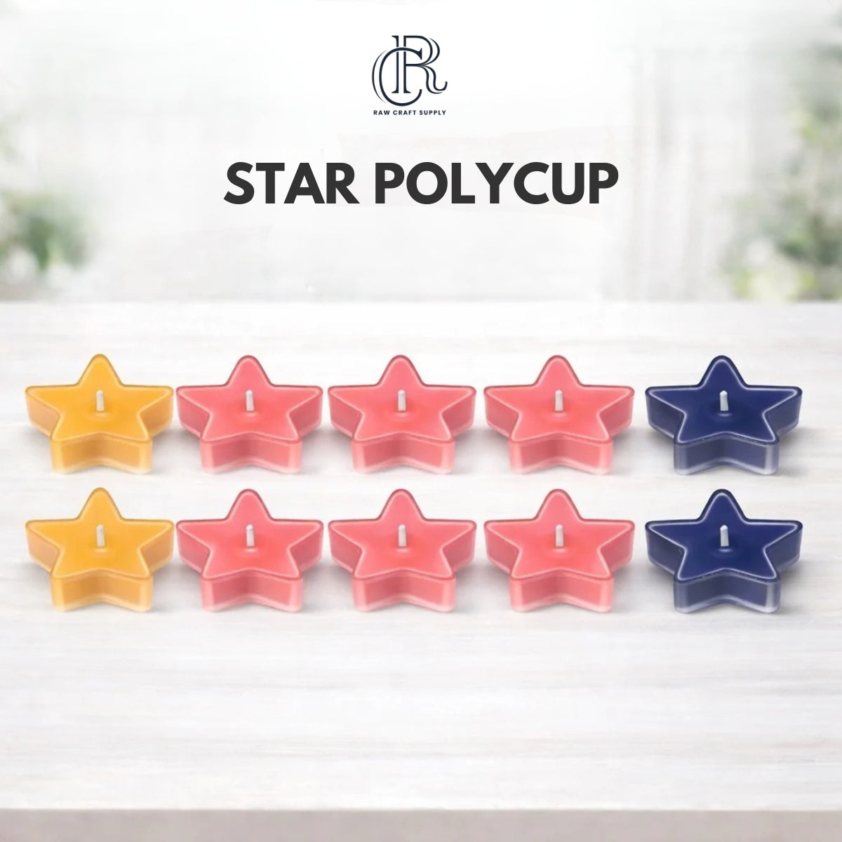 Star Shape Polycarbonate T Cups (Empty)