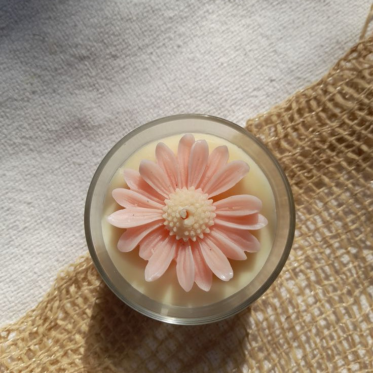 Daisy Flower Jar Candle