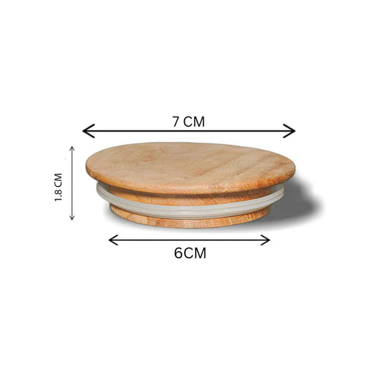 Wooden Lid for Candle Jars – Natural Wood Lid for Airtight Sealing
